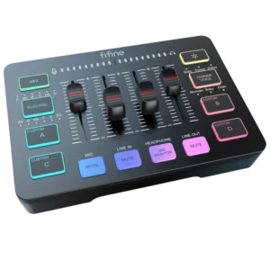 Fifine SC3 Negro - Mezclador de audio