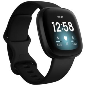 Fitbit Versa 3 1,58 pulgadas AMOLED NFC 6 días 5ATM Smartwatch Negro