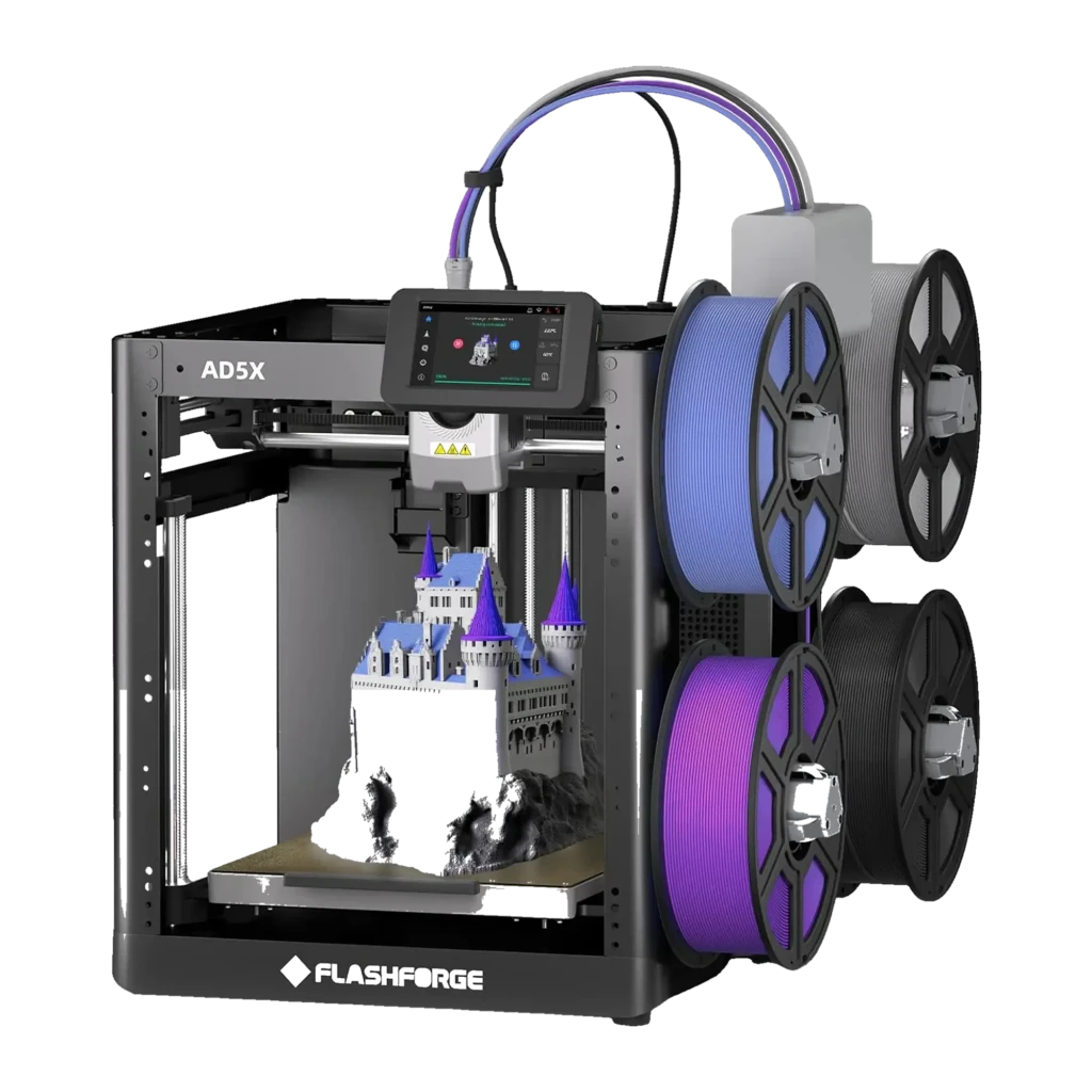 Flashforge Adventurer 5X (AD5X) IFS integrado 4 colores FDM 600mm/s nivelación automática WiFi Impresora 3D