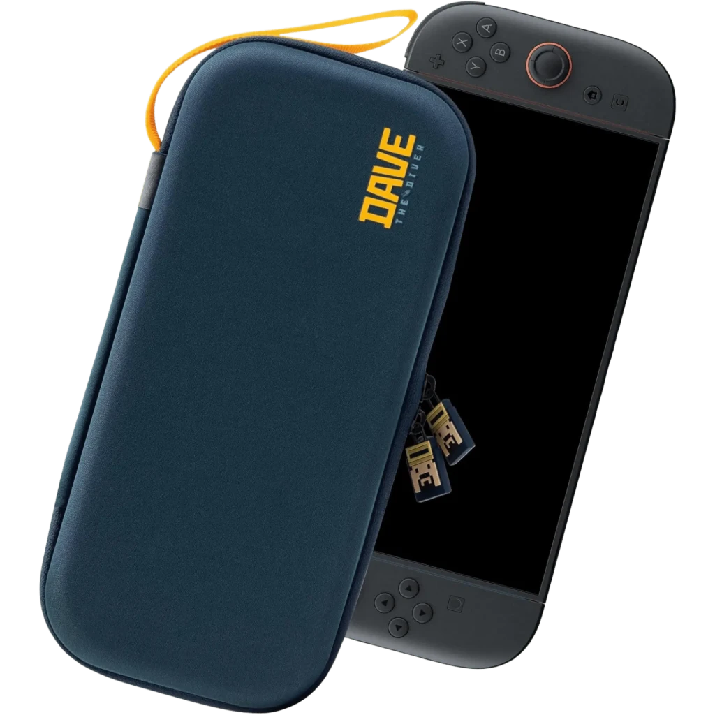 FUNLAB Funda Dave the Diver Edition Azul Oscuro para Switch 2/1/OLED - Rígida, EVA, 10 Ranuras