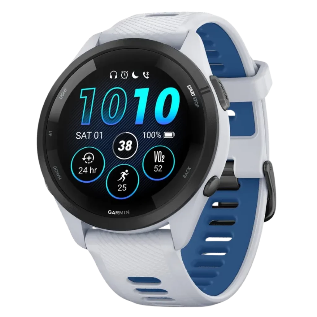 Garmin Forerunner 265 46 mm Blanco/Azul 1,3 pulgadas AMOLED NFC 13 días 5ATM Smartwatch