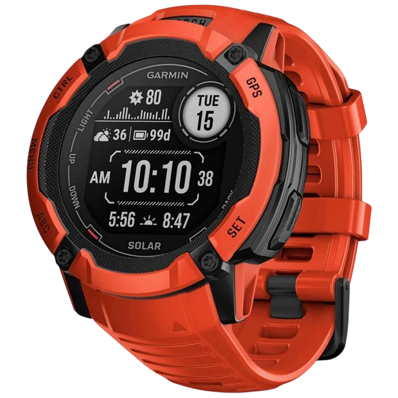 Garmin Instinct 2X 50 mm Solar Rojo 1,1 pulgadas MIP GPS NFC 10ATM Smartwatch