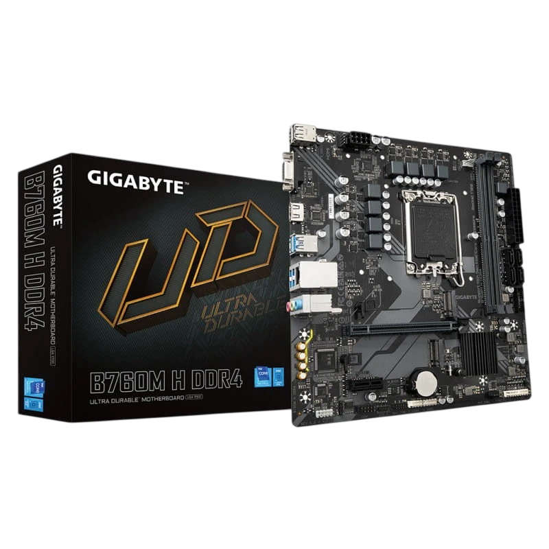 Gigabyte B760M H DDR4 (rev. 1.0) LGA 1700 micro ATX Gigabit Ethernet Intel B760 2 ranuras M.2 Placa base