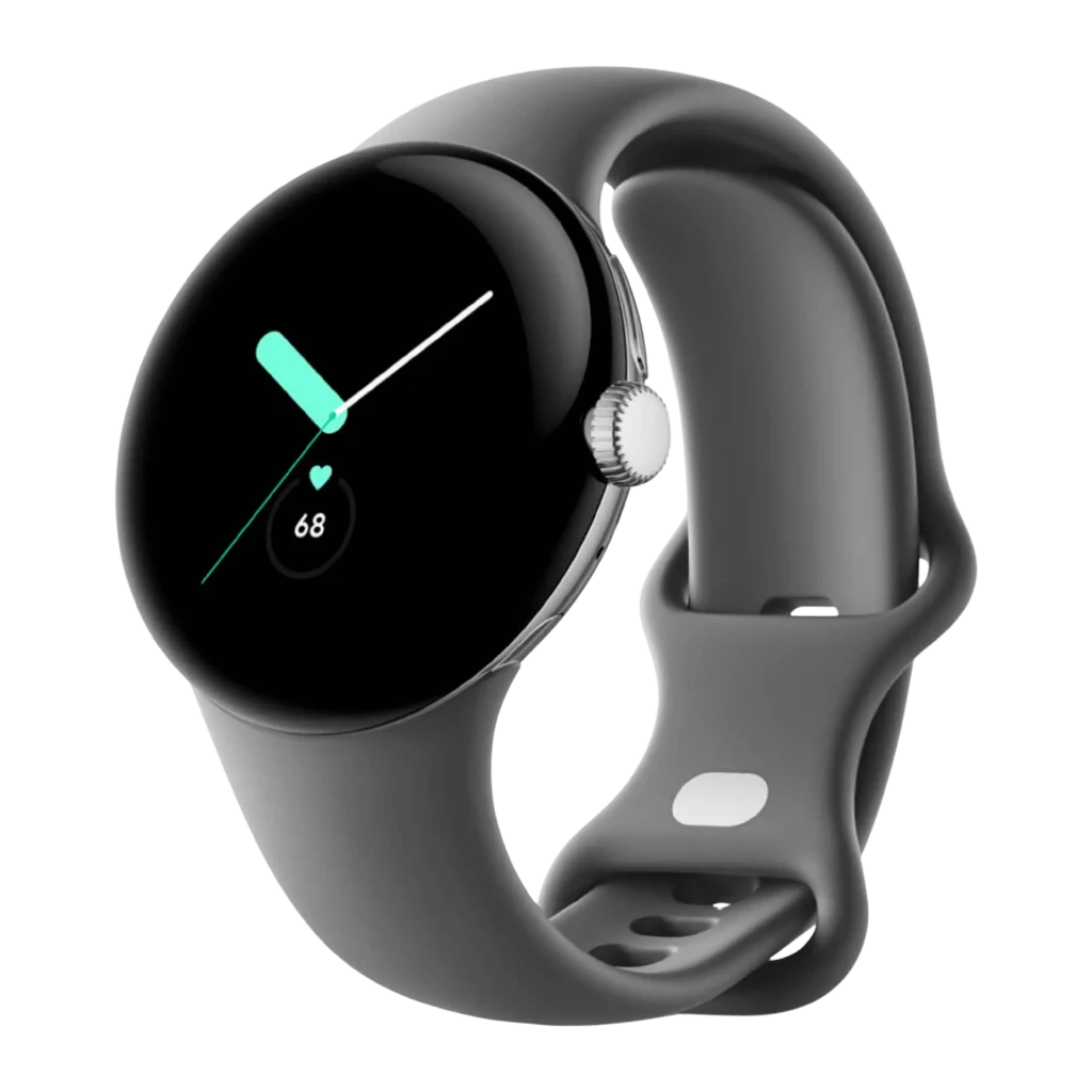 Google Pixel Watch LTE 41mm Polished Silver ECG NFC correa Gris Carbón