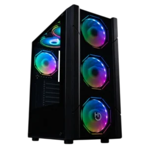 Hiditec V30 ARGB SPCC Negro cristal templado Caja PC