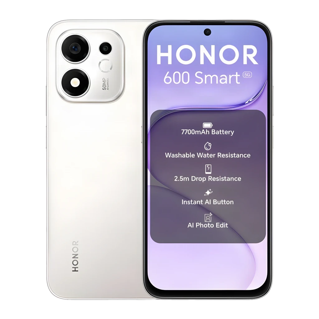 Honor 600 Smart 5G 4GB/128GB Plata 6,87 pulgadas IPS 120Hz 50MP 7700mAh 45W NFC