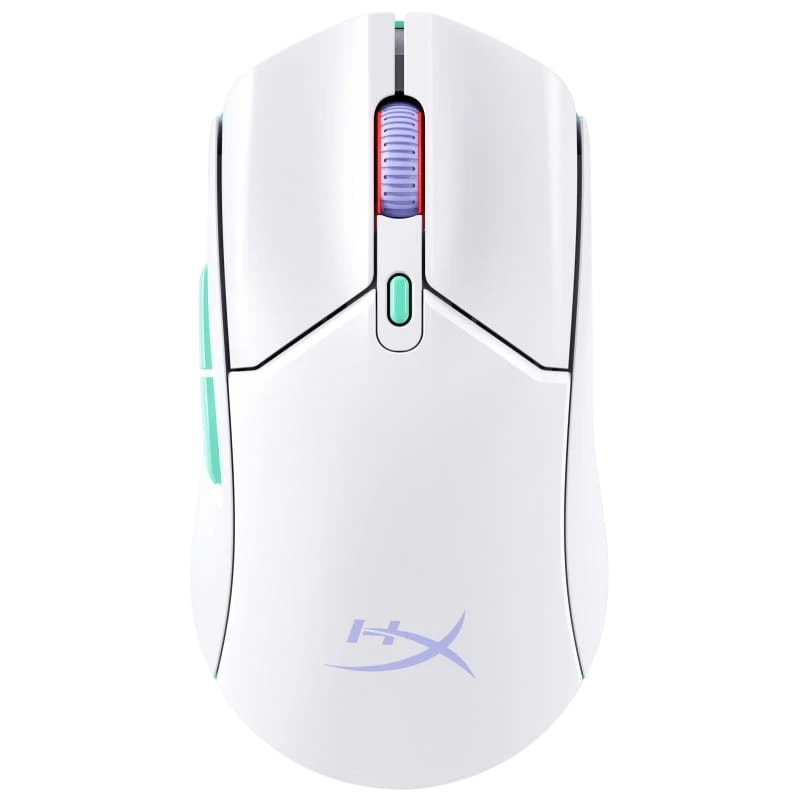 HP HyperX Pulsefire Haste 2 Core Blanco/Verde/Púrpura 3600 DPI 6 botones USB 59 g Ratón inalámbricos
