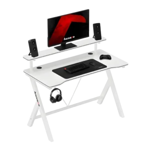 Huzaro Hero 1.9 Acero con revestimiento fibra de carbono 75kg gestión de cables soporte para auriculares Mesa gaming