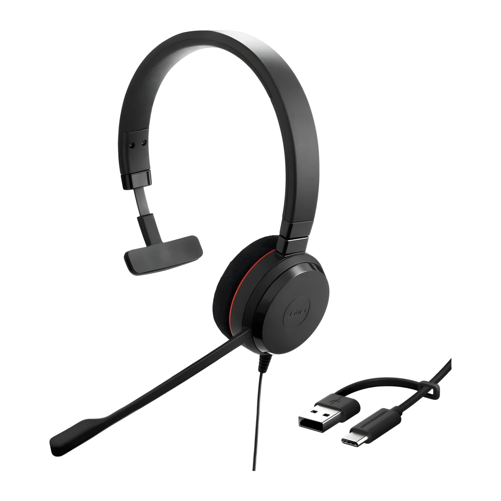 Jabra Evolve 65 TE Mono 32Ω Diadema Bluetooth 5.2 16h Auriculares inalámbricos
