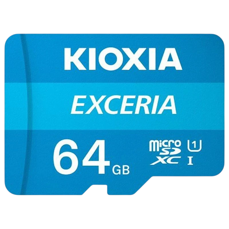 Kioxia Exceria 64GB 100MB/s Clase 10 Tarjeta microSD + Adaptador