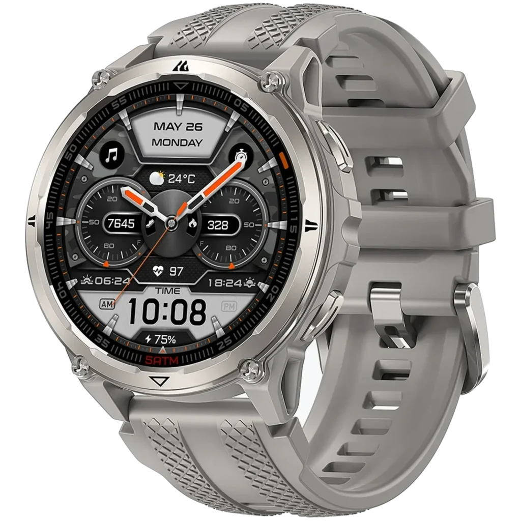 KOSPET Orb 2 Plata 1,43 pulgadas AMOLED GPS doble banda Llamadas Bluetooth 16 días +170 deportes 5ATM IP69K Smartwatch
