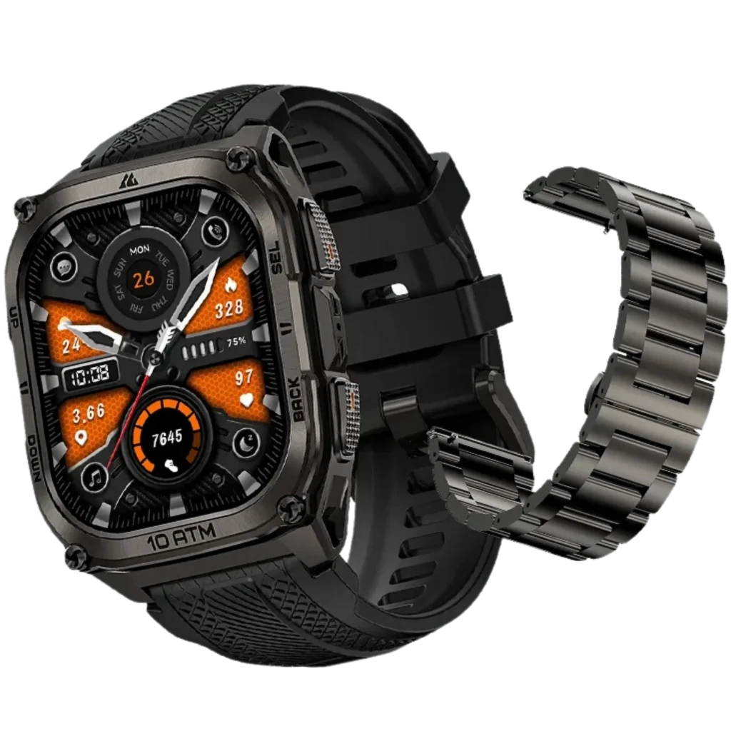 KOSPET Tank M4 Special Edition Negro 1,96 pulgadas AMOLED GPS 15 días 10ATM IP69K Smartwatch