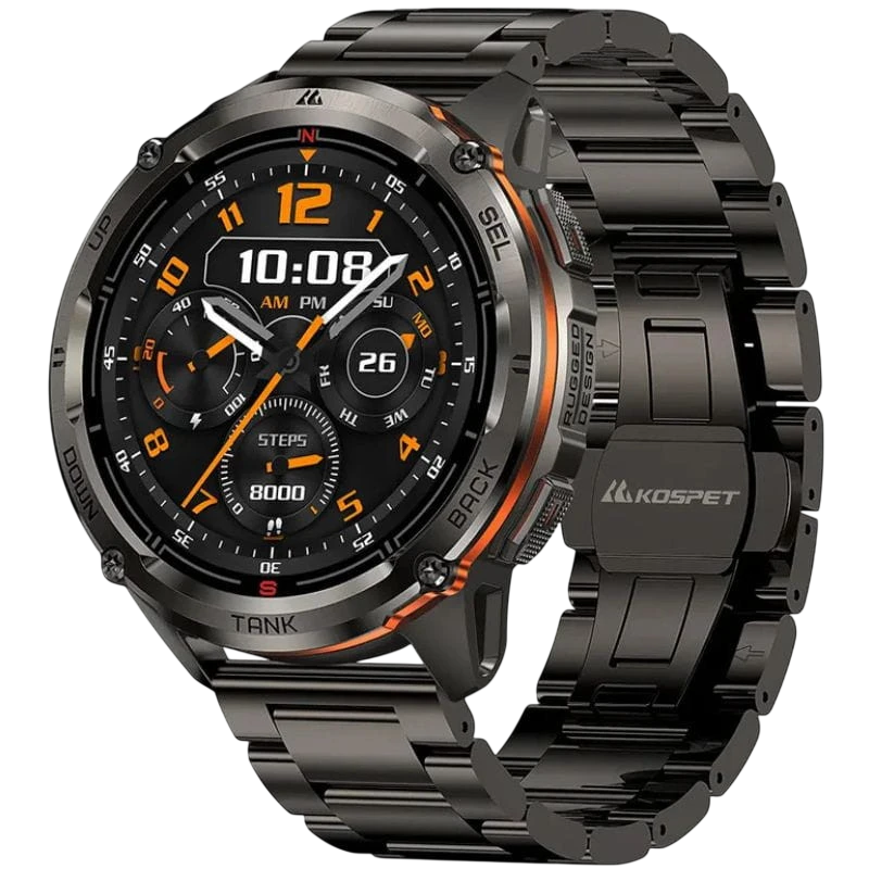 KOSPET Tank T3 Ultra 2 Negro Edición Especial 1,43 pulgadas AMOLED GPS 5 días +170 deportes 5ATM IP69K Smartwatch