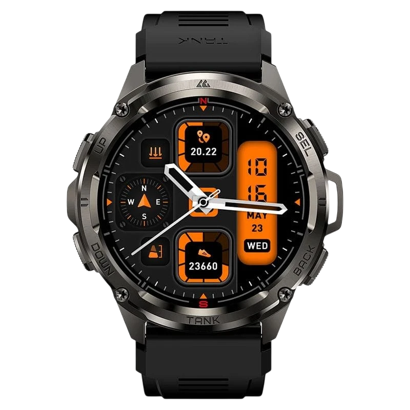KOSPET Tank T3 Ultra Negro 1,43 pulgadas AMOLED GPS 15 días +170 deportes 5ATM IP69K Smartwatch