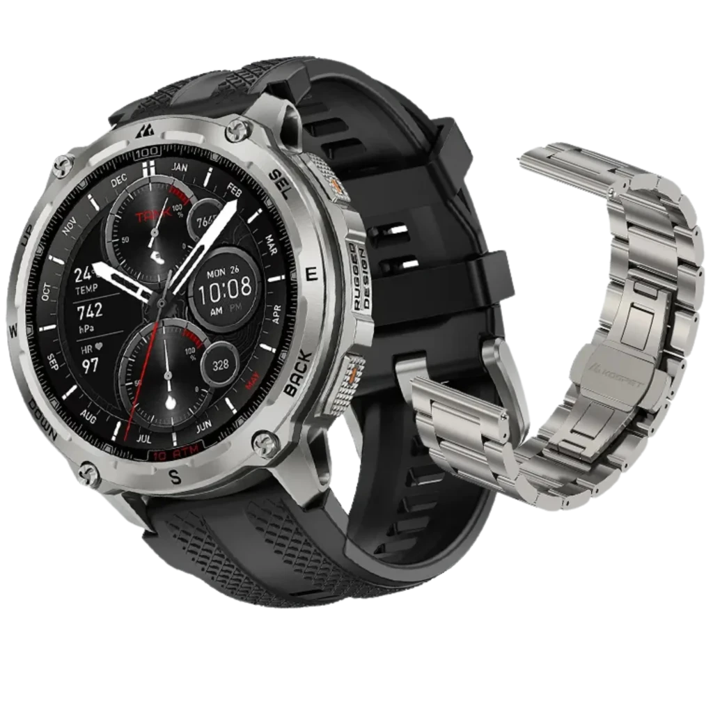 KOSPET Tank T4 Special Edition Plata 1,43 pulgadas AMOLED GPS 15 días +160 deportes 10ATM IP69K Smartwatch