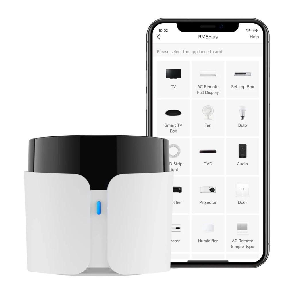 Mando Universal IR Inteligente Broadlink RM5 Plus WiFi