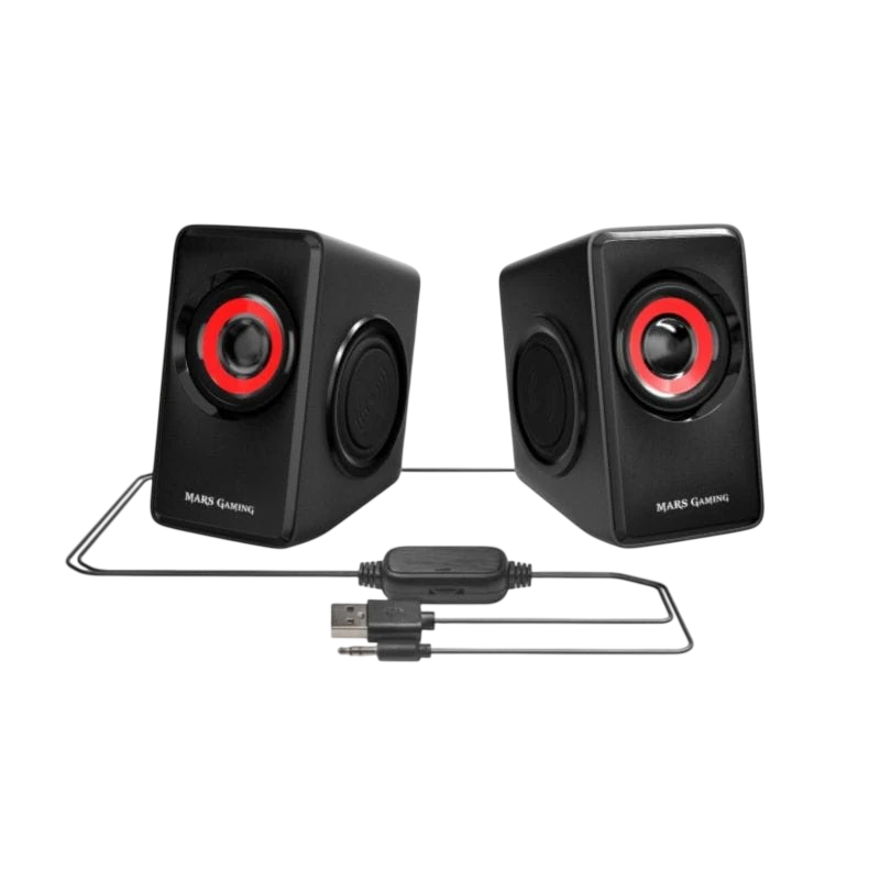 Mars Gaming MS1 Negro 10W entrada AUX Altavoces PC