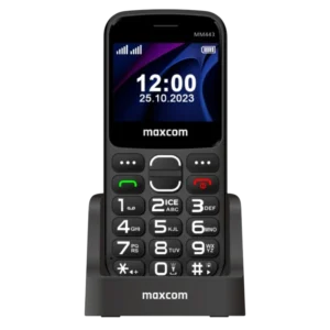 Maxcom MM443 4G Negro 2,31 pulgadas con base de carga Móvil básico