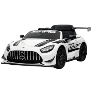 Mercedes AMG GT3 Blanco 12V 2 motores 5km/h 30kg Coche eléctrico para niños