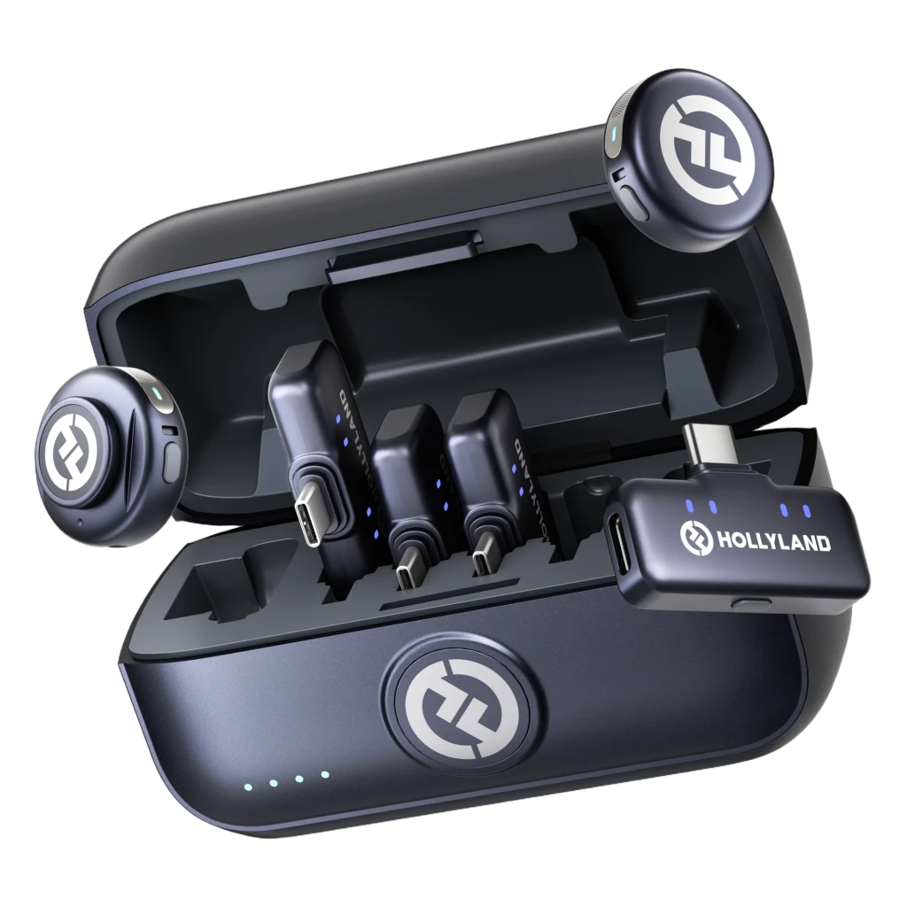 Micrófono Inalámbrico Hollyland Lark M3 Combo 2TX & 4RX Gris Espacial USB-C