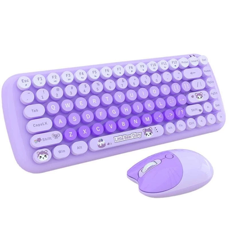 MOFII Candy New 2.4G Púrpura inalámbrico Teclado y ratón