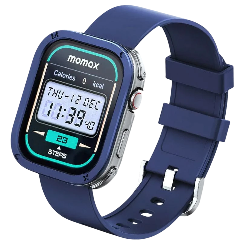 Momax SW3S Azul 1,99 pulgadas AMOLED 12 días +100 deportes 3ATM Smartwatch