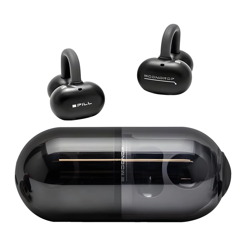 Moondrop Pill Open-Ear Negro Bluetooth 6.0 28h IPX4 Auriculares inalámbricos