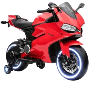 Motorbike 12V Roja Moto eléctrica para niños 2 motores 6km/h 30kg 3-7 años