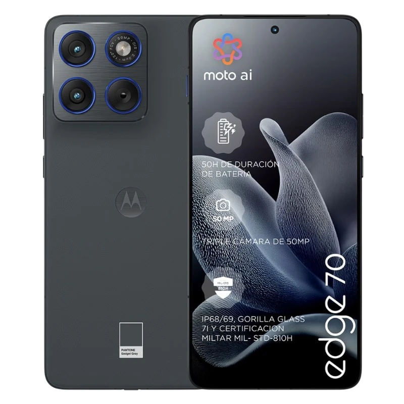 Motorola Edge 70 5G 12GB/512GB Gris 6,7 pulgadas AMOLED 120Hz 50MP 4800mAh 68W NFC
