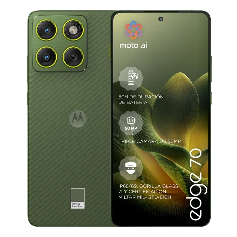 Motorola Edge 70 5G 12GB/512GB Verde 6,7 pulgadas AMOLED 120Hz 50MP 4800mAh 68W NFC