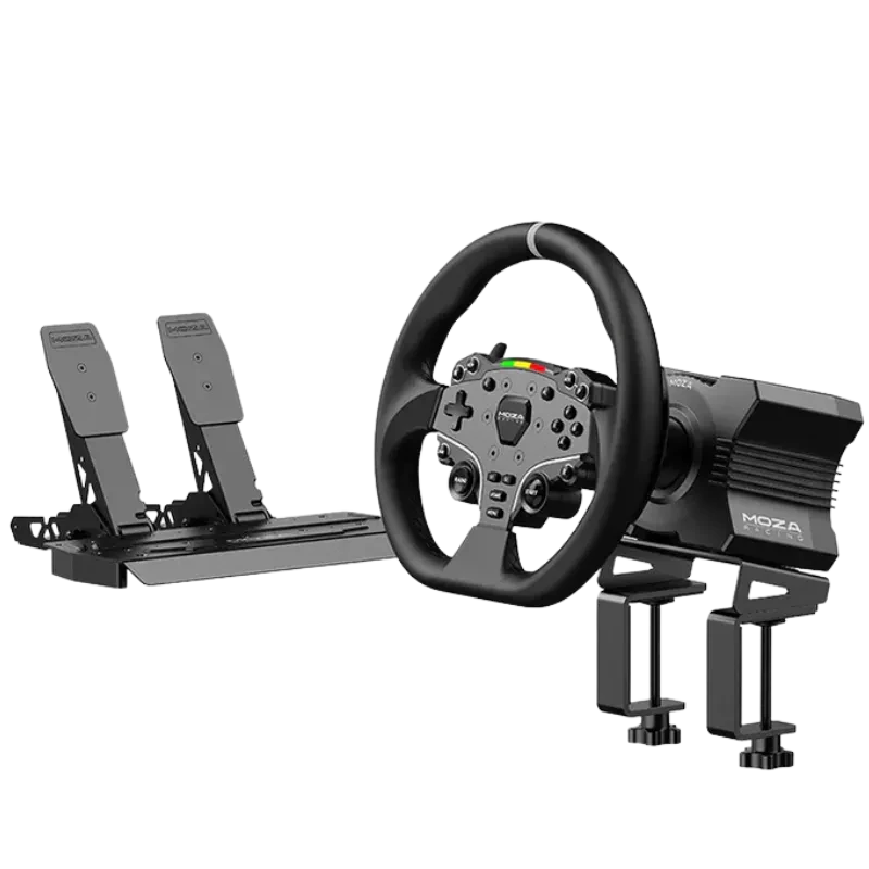 Moza R5 Racing Bundle PC con base directa de 5nm + Pedales Direct Drive 22 botones Volante de simulación