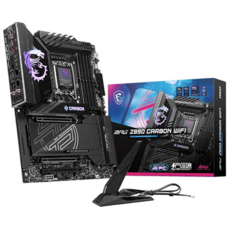 MSI MPG Z890 Carbon WiFi LGA1851 ATX 2,5G Ethernet 5 ranuras M.2 Placa base