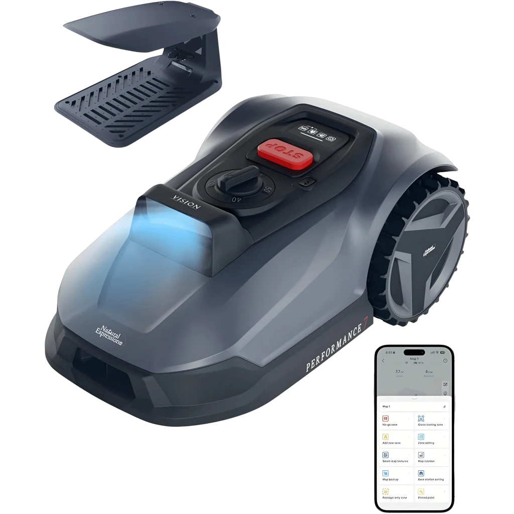 Natural Expressions Robotic Mower 7 500m² pendiente 32% sin cable perimetral 56dB Robot cortacésped