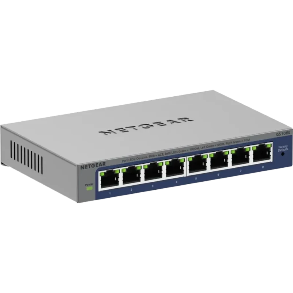 NETGEAR GS108Ev4 No administrado L2/L3 8 puertos Gigabit Ethernet Switch