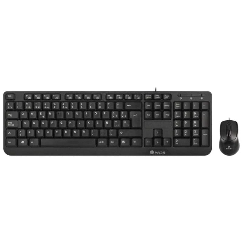 NGS Cocoa USB Negro Teclado + ratón