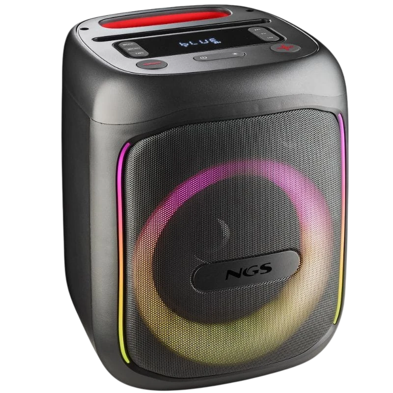 NGS Wild Swag GO Negro 40W 10h 3600mAh luces LED entrada AUX Altavoz Bluetooth 5.0