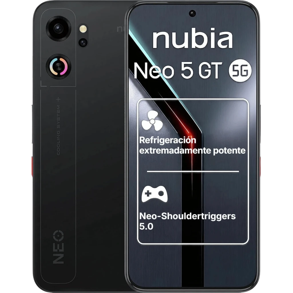 Nubia Neo 5 GT 8GB/256GB Negro 6,8 pulgadas AMOLED 144Hz 50MP 6210mAh 80W NFC