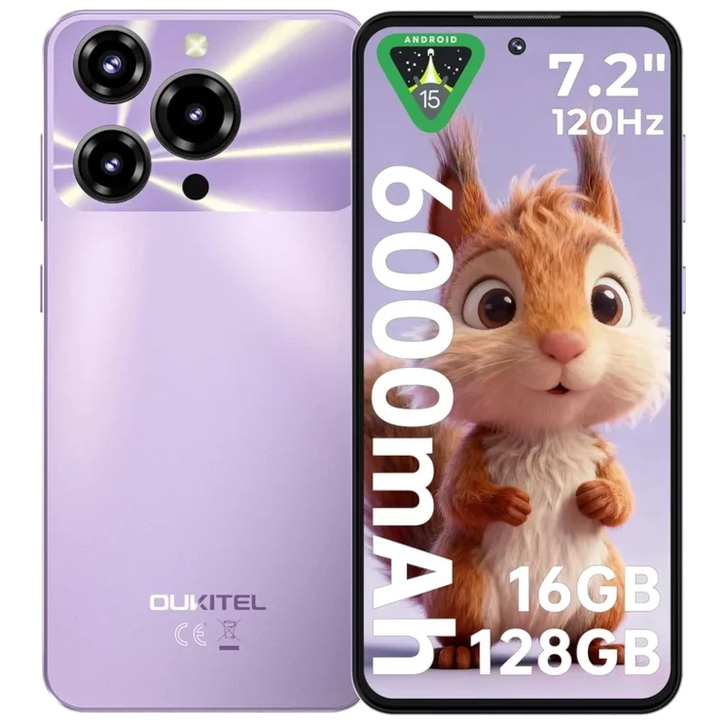Oukitel C69 4GB/128GB Morado 7,2 pulgadas 120Hz 64MP 6000mAh 18W