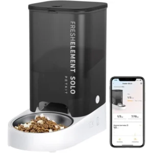PETKIT Fresh Element SOLO Gris Programable con APP de 1 a 10 Comidas Diarias 3 L Comedero inteligente para Mascotas