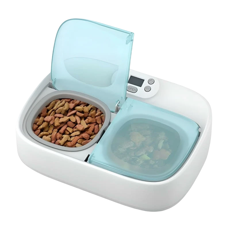Petoneer Two-Meal Feeder Programable con APP Ideal para separar comida Seca de Comida Húmeda Comedero inteligente para Mascotas