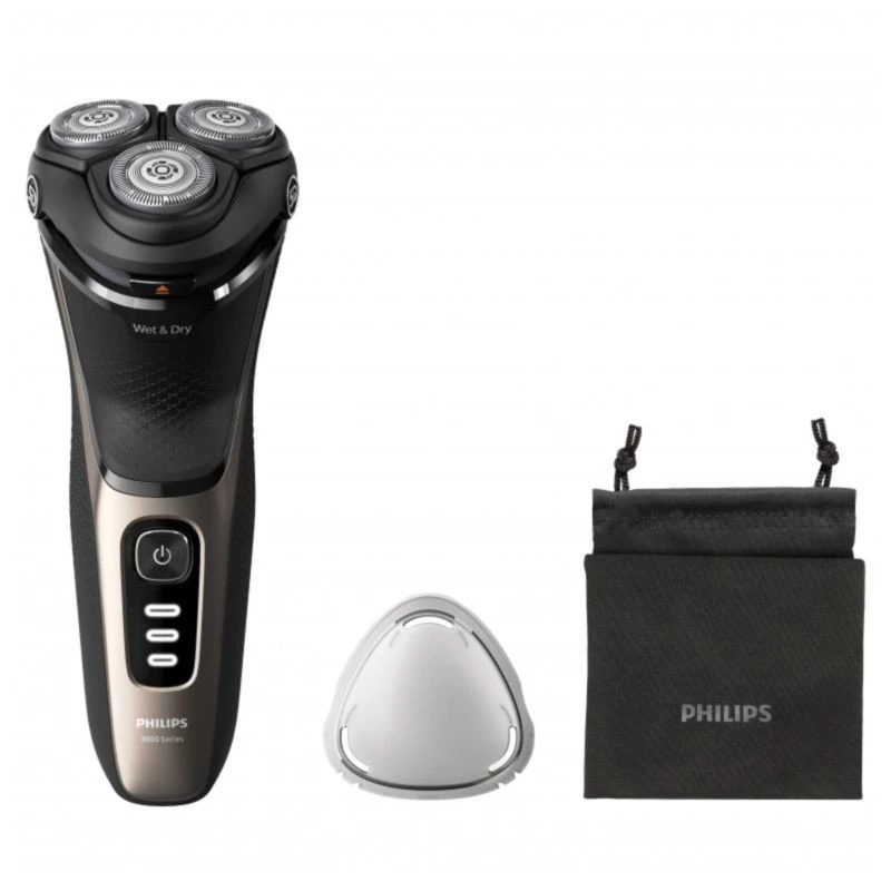 Philips Shaver 3000 Series S3242/12 Negro/Oro seco y mojado 60 min Afeitadora eléctrica