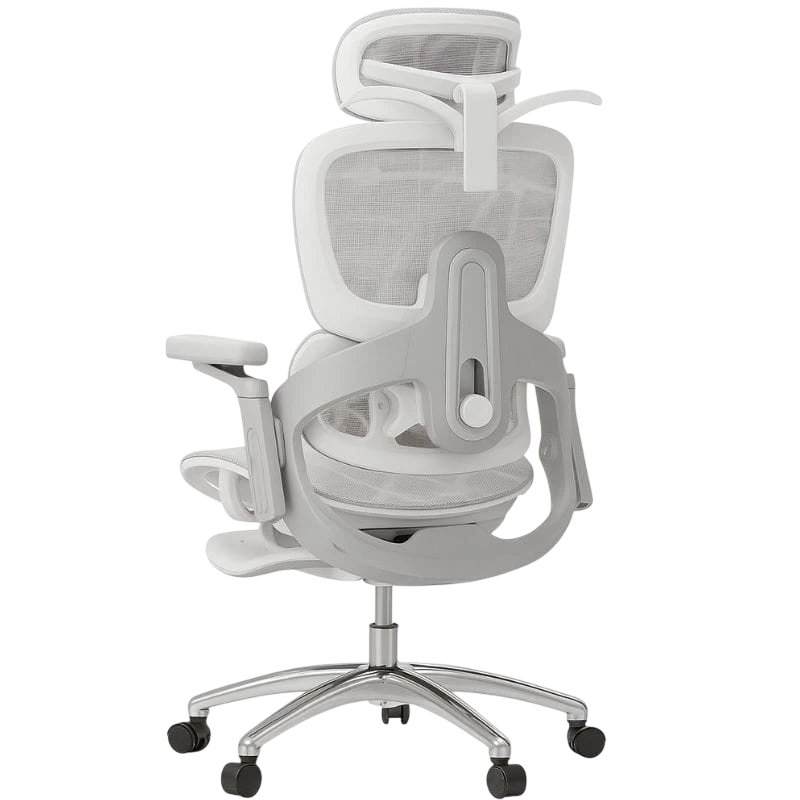 Powerbasic Elvas Gris 150kg reposabrazos 3D reposacabezas cojín lumbar reposapiés Silla de oficina ergonómica