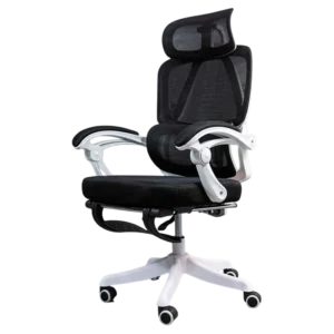 Powerbasics Confort T20 Negro con Ruedas y Reposapiés Silla de oficina ergonómica