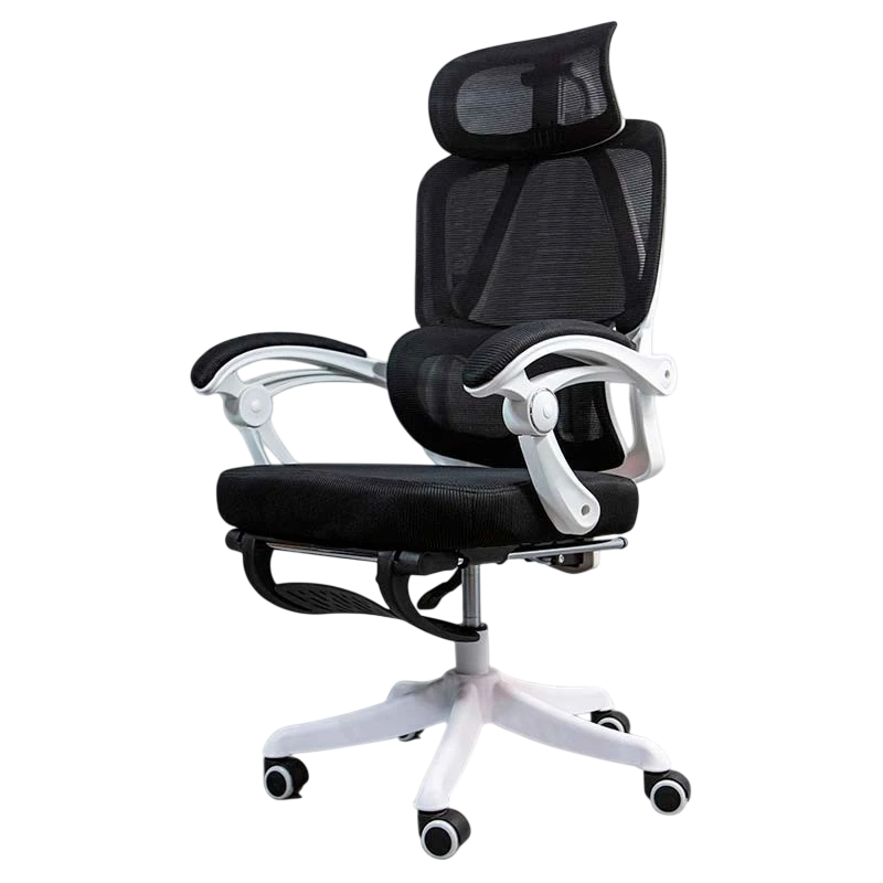 Powerbasics Confort T20 Negro con Ruedas y Reposapiés Silla de oficina ergonómica