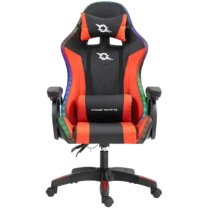 PowerGaming LED RGB Negro+Rojo 120kg reposacabezas Silla