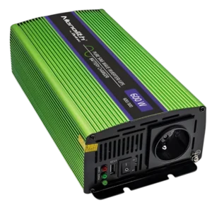 Qoltec Monolith 600 W, Verde onda sinusoidal pura Inversor de corriente e inversor
