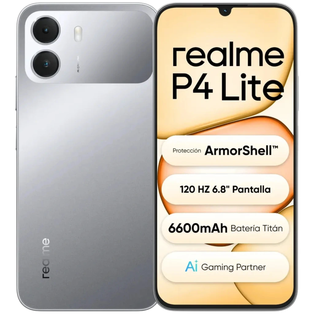 Realme P4 Lite 4G 4GB/128GB Gris 6,74 pulgadas IPS 90Hz 13MP 6300mAh