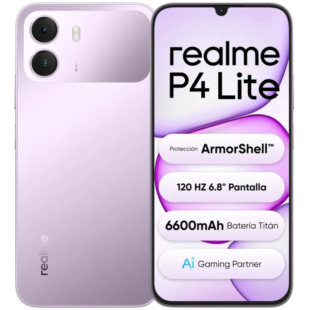 Realme P4 Lite 4G 4GB/128GB Lila 6,74 pulgadas IPS 90Hz 13MP 6300mAh