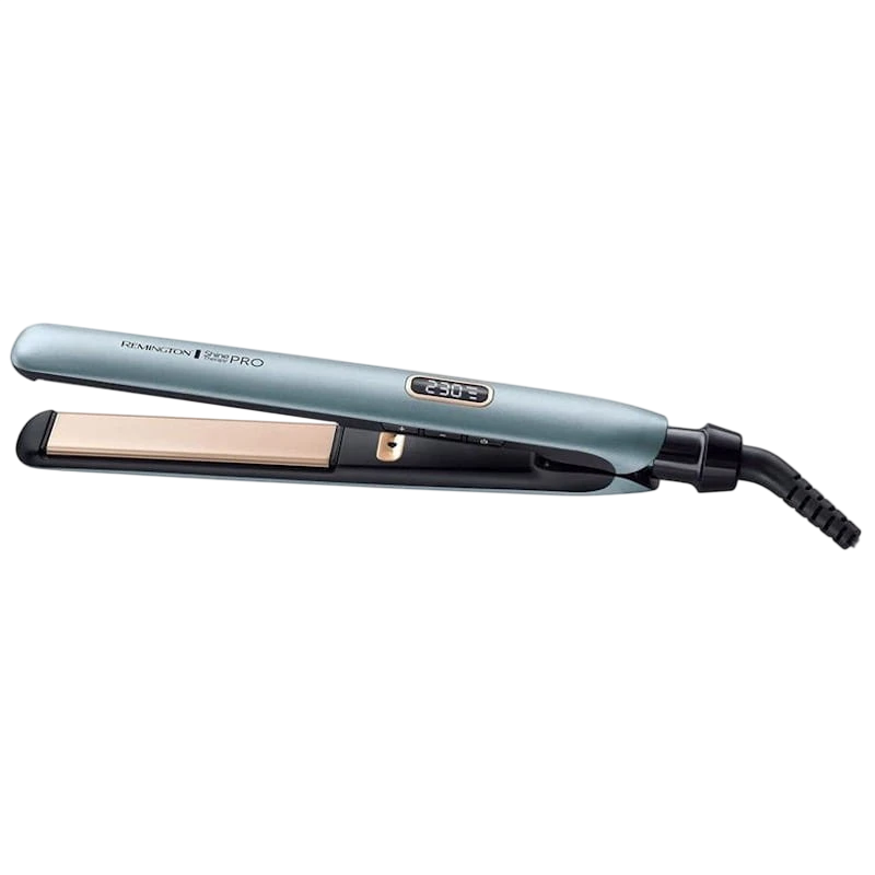 Remington Shine Therapy Pro Negro/Azul 54W iónico 9 temperaturas Plancha de pelo