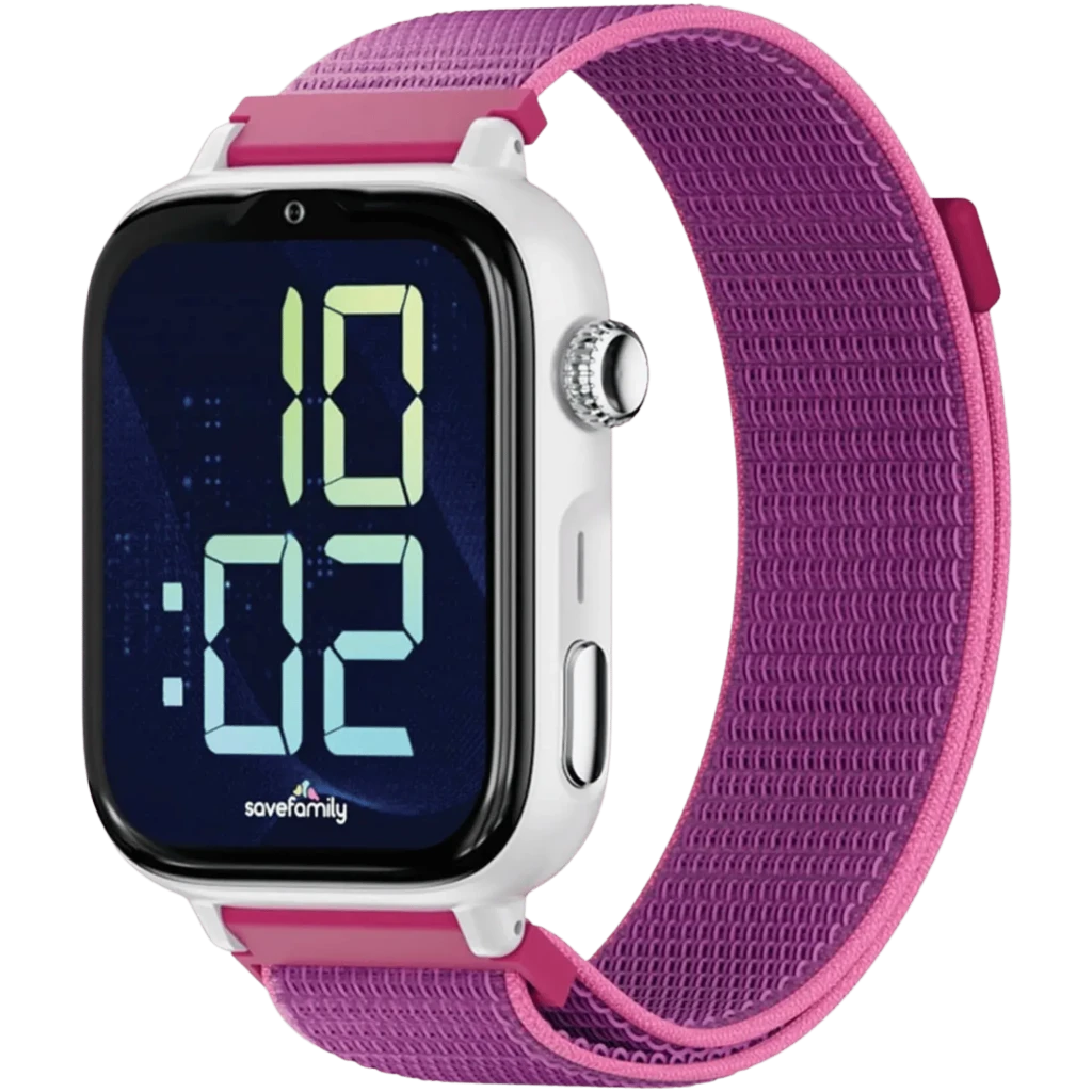 SaveFamily SaveWatch Plus 2 4G Blanco Correa Tela Frambuesa 1,96 pulgadas Llamadas IP68 Smartwatch